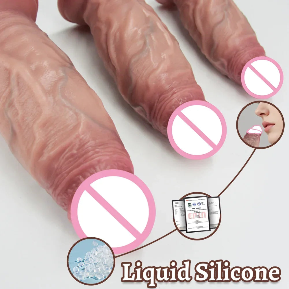 S/M/L Dildo Big Dick Female Anal Vagina Masturbation Soft Skin Feel Penis Prostate G-spot Massage Anal Plug Sex Toys For Adult