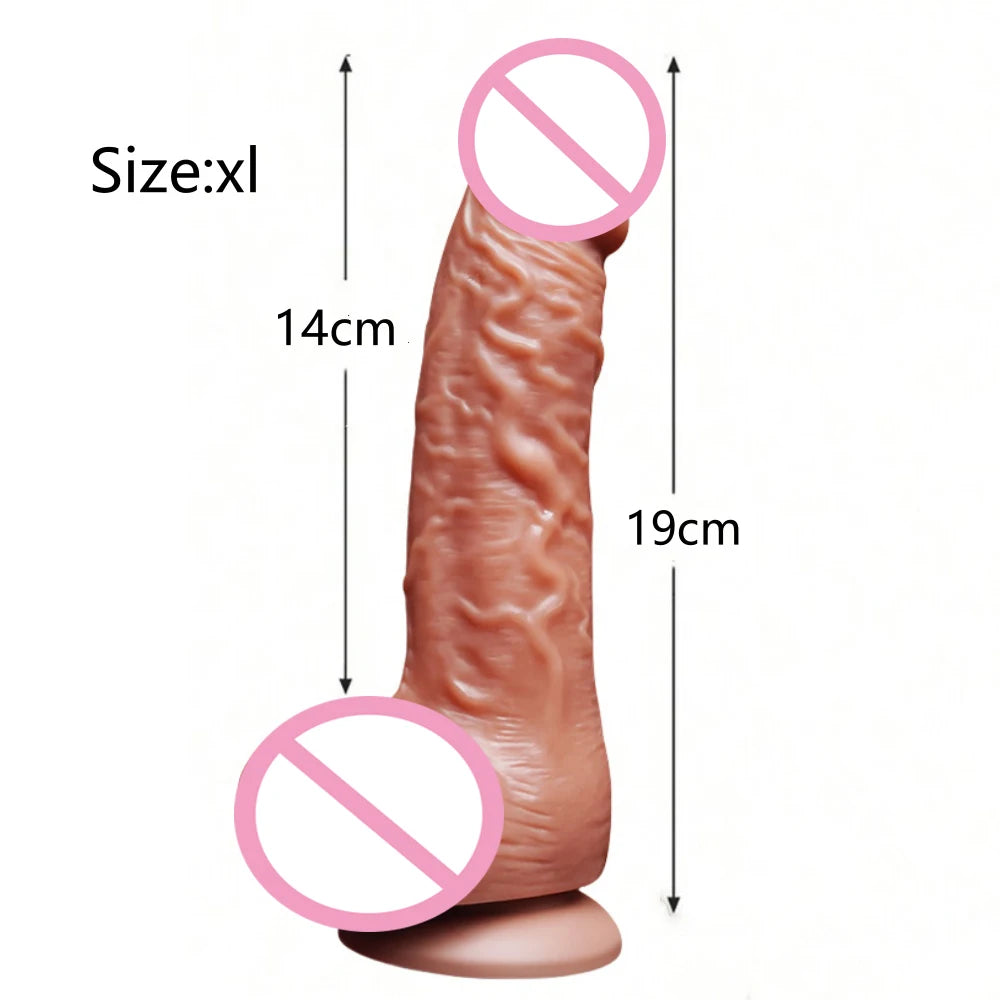 Realistic and soft dildo, G-spot anal stimulation, adult sex toy suitable for both men and women, big and thick Dick Happy Dildo