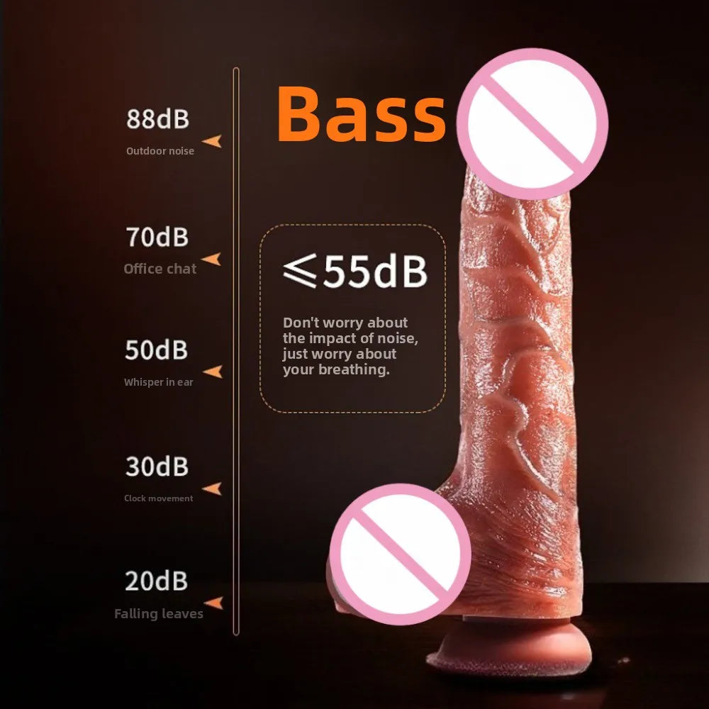 Silicone Foreskin Dildo with Telescopic Rocking Vibrator Anal Plug Female Masturbator Clitoral Massage Sex Toy for Women