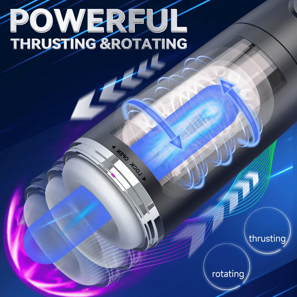 Sex Toys for Men Male Masturbator Automatic Masturbators Cup with 10 Thrusting &Rotating Penis Stimulation Electric Male Stroker