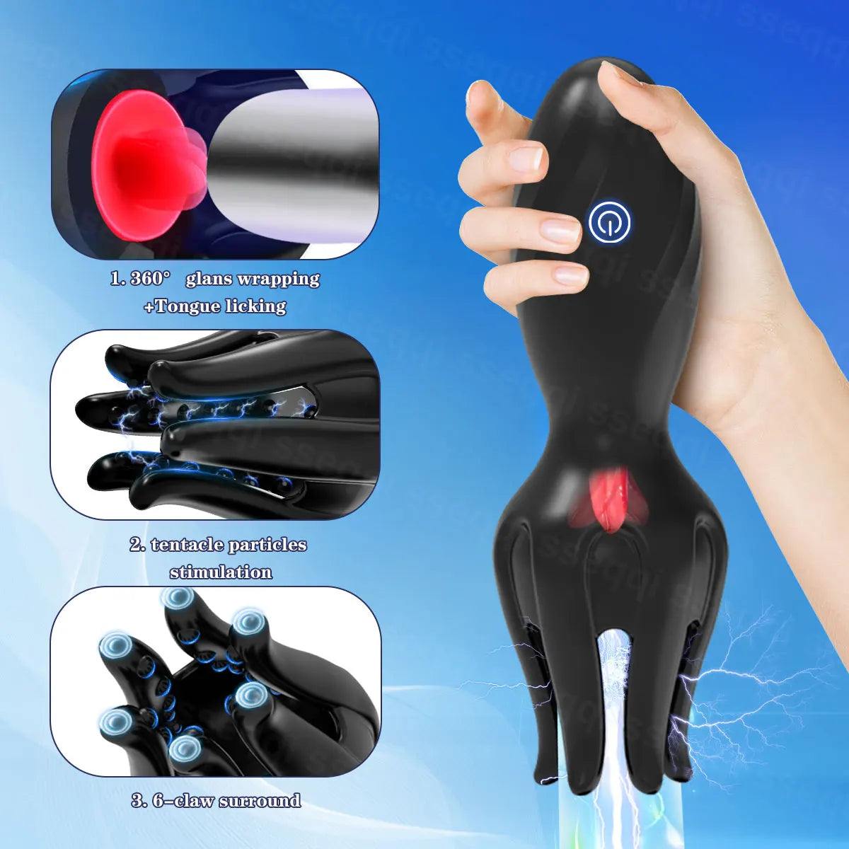 Sex Toys for Men Rechargeable Penis Massager with10 Vibrators Lick Masturbator Pleasure Lasting  Glans Vibrator Adult Product 18
