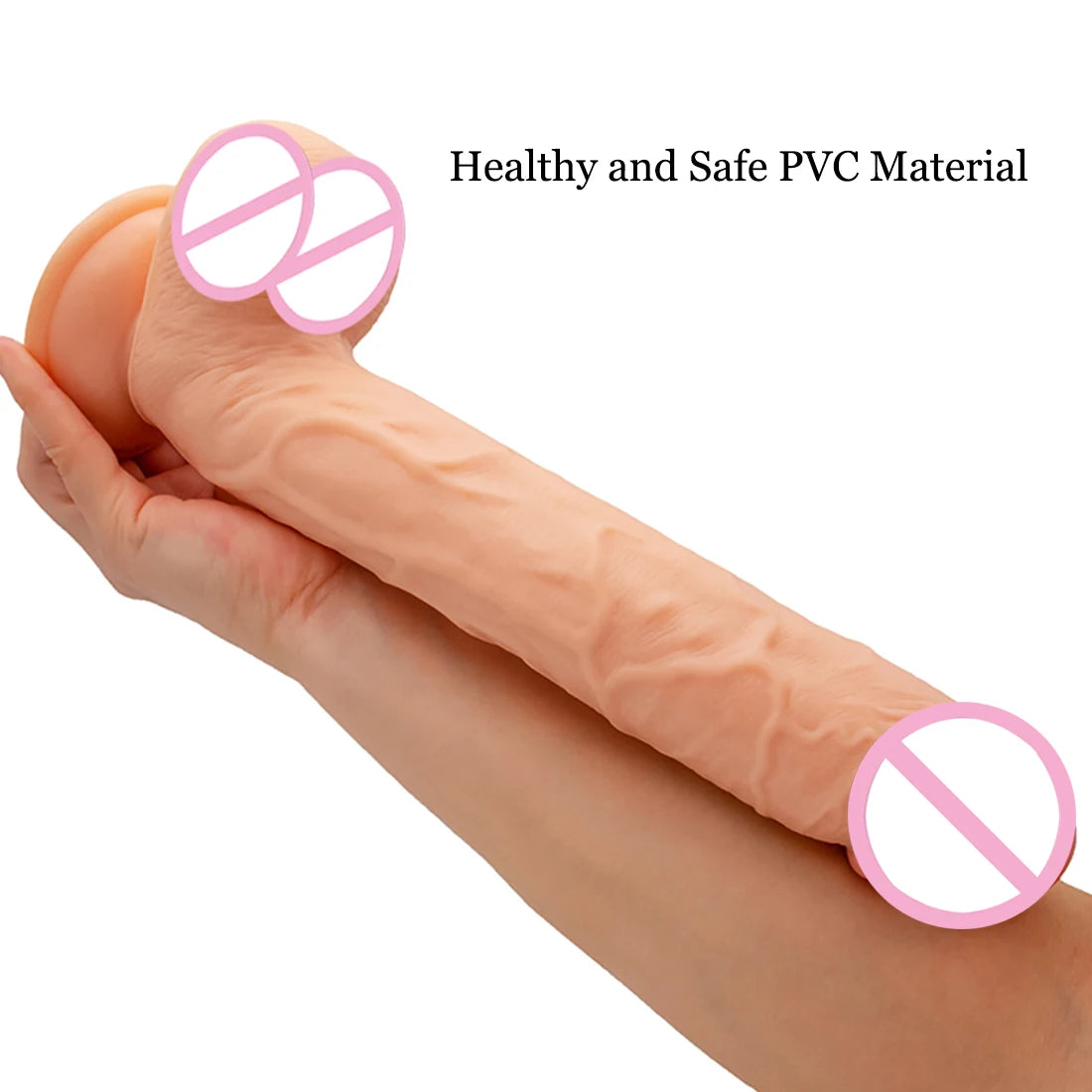 Oversized Realistic Dildos with Suction Cup Soft Skin Feeling Huge Penis Erotic Long Phallus Anal Plug Dick Sex Toys for Women