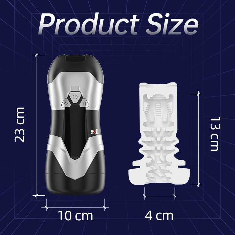 DRY WELL Sex Toys for Men Penis Pump - Male Masturbator Stroker with 3 Thrusting & 9 Vibration Adult Toys, Pocket Pussy for Men