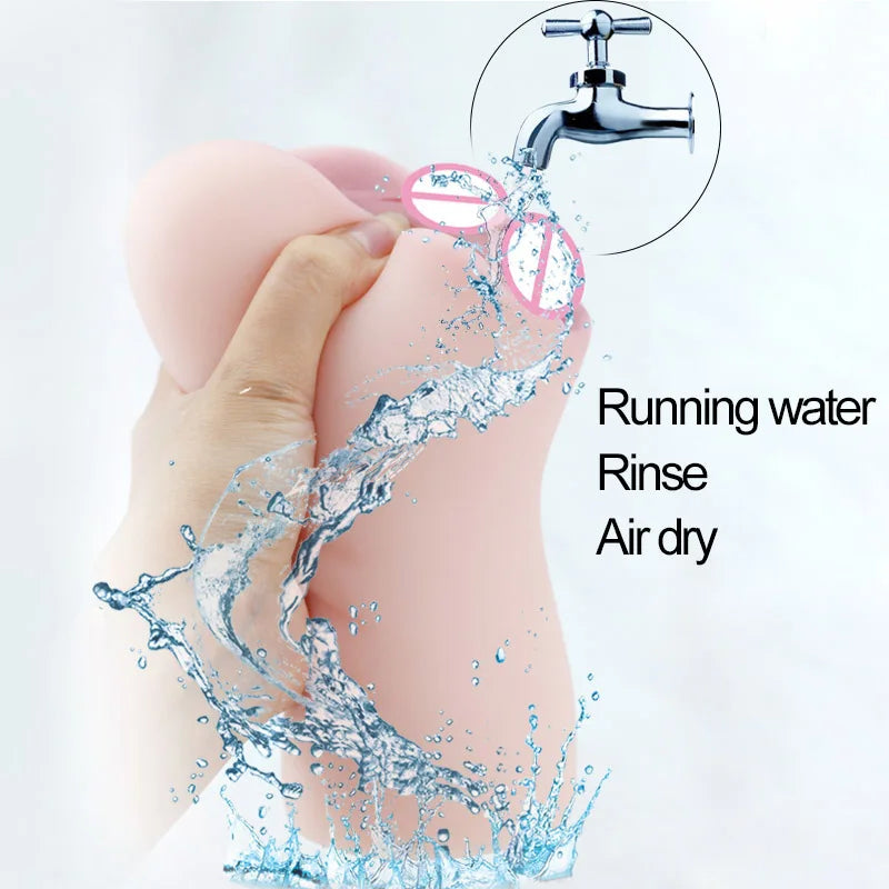 Male Masturbation Sex Toy Realistic Vagina Anus Pocket Pussy Soft Stick For Man Penis Ass Stimulation Adult Erotic Sex Supplier