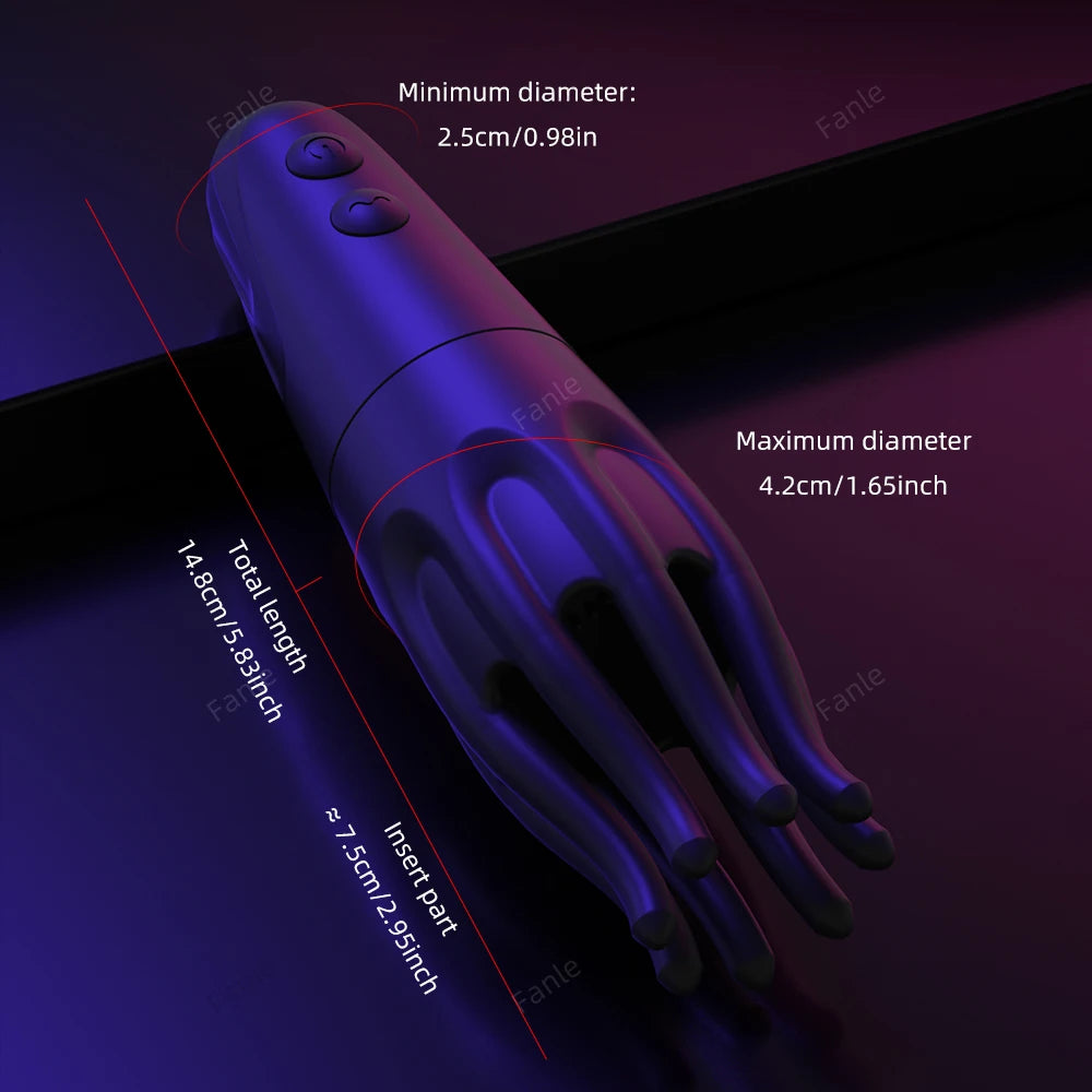 Male Glans Stimulate Massager 10 Modes Penis Delay Trainer Vibrator Rotate Masturbator Automatic Oral Climax Sex Toy For Men