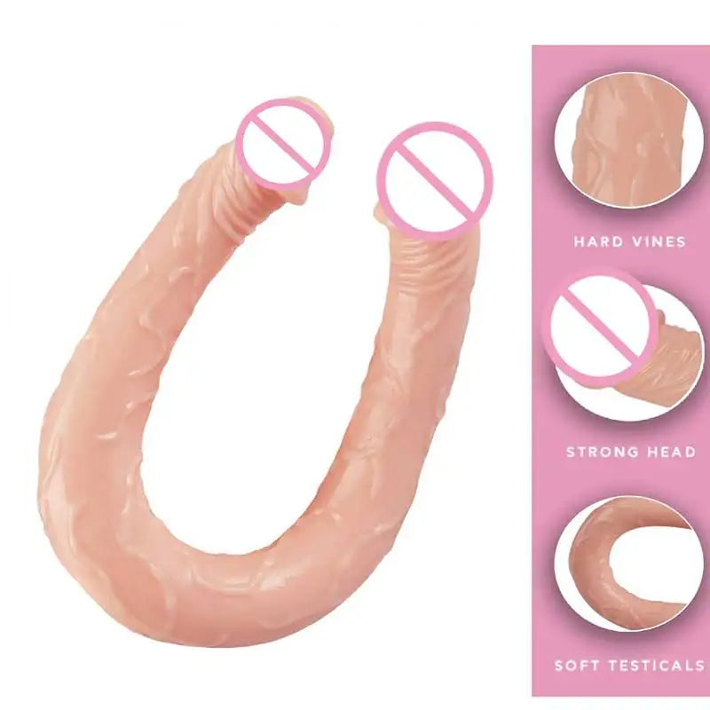 Double Head Dildo Big Penis Anal Plug Huge Vaginal Stimulator Sex Toys for Lesbian Couples Gay Realistic 44cm Dildo Long Jelly