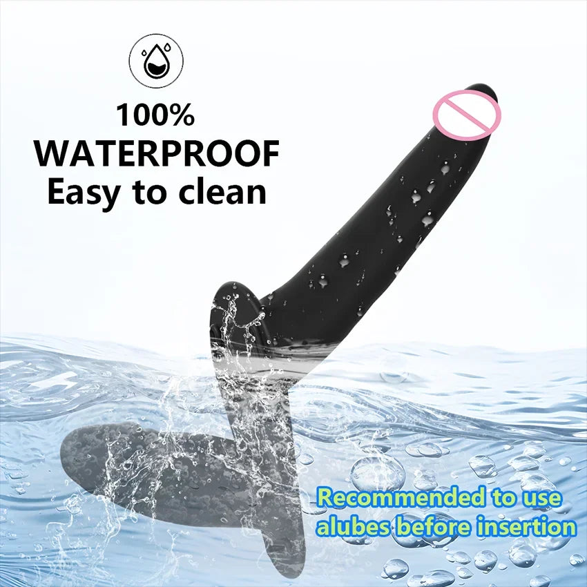 Wearable Double Head Dildo Lesbian Panties Stimulate G-Spot Dildo Anal Vagina Massager Couples Masturbation Sex Toys Adult Produ