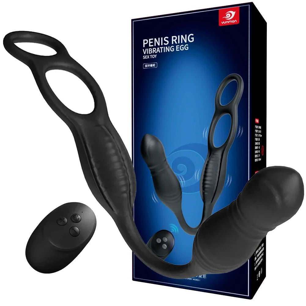 Male Thrusting Prostate Massager Remote Contro Buttplug Vibrator for Men Gay Anal Dildo Prostate Stimulator Sex Toy for Couples