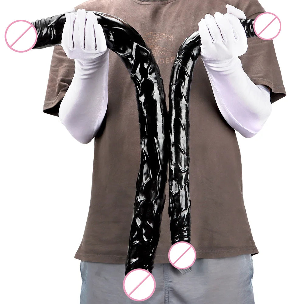 Double-headed Dick Simulated Dildo Rubber Penis Lesbian Pussy Dilated Penetration-anal Masturbation Sexy Adult Female But-pluk