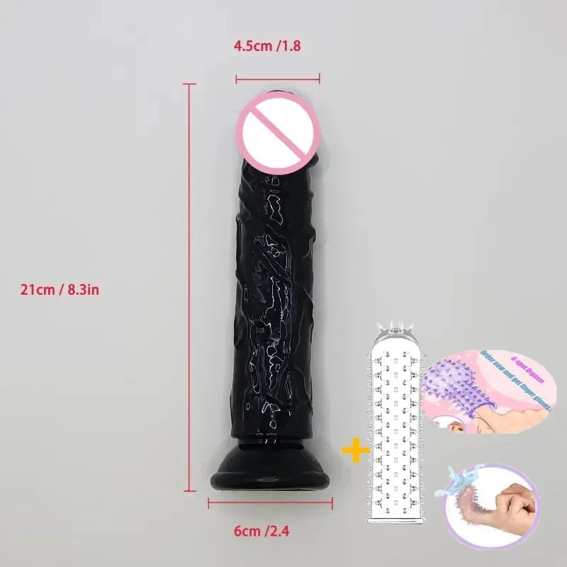 Realistic Dildo Sex toys for Woman Men Couples Silicone Penis  Masturbator Black Dildos Erotic Cock G Spot Clitoris Anal Sex Toy