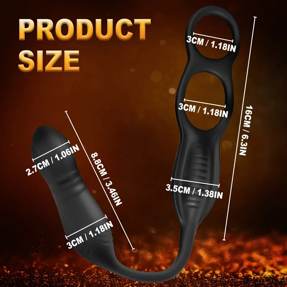 Male Thrusting Prostate Massager Remote Contro Buttplug Vibrator for Men Gay Anal Dildo Prostate Stimulator Sex Toy for Couples