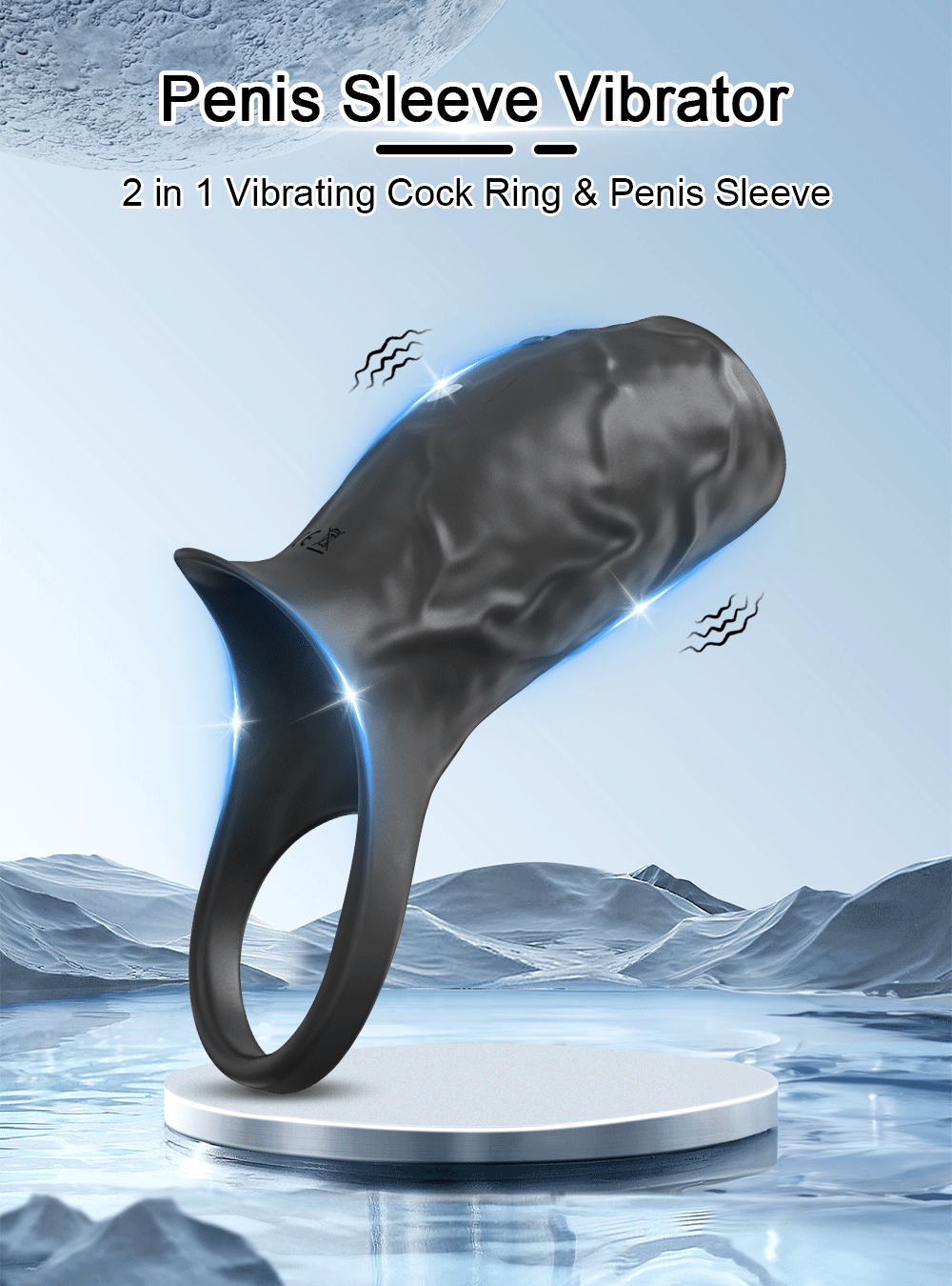 Sex Toys for Men Vibrating Penis Sleeve Cock Ring Female G Spot Stimulate Vibrator Penis Erection Trainer Delay Ejaculation 18+