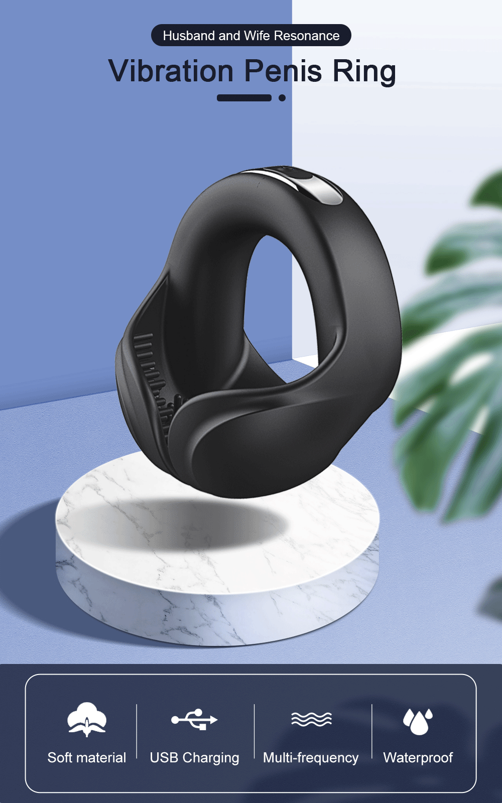 Vibrating Cock Ring Cockring Sex Toys for Men Couple Delay Ejaculation Chastity Testicles Massager Penis Vibrators for Adults 18