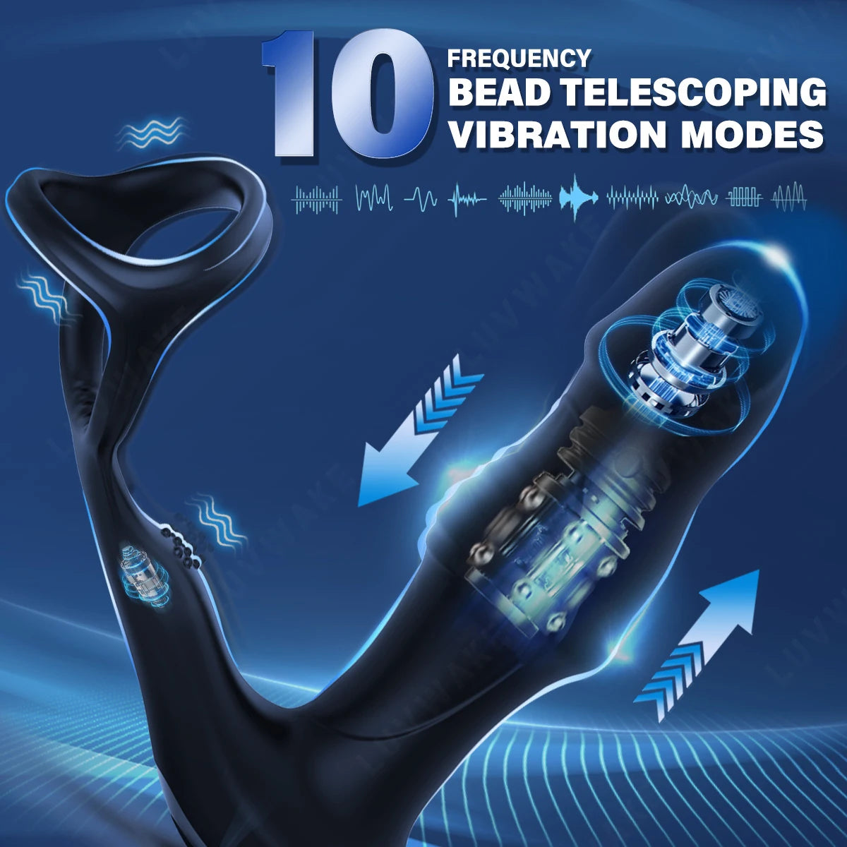 Penis Ring Cock Ring Dick Sleeve Male Prostate Massager Silicone Male Masturbator Male Anal Vibrator Adult Sex Toy for Men