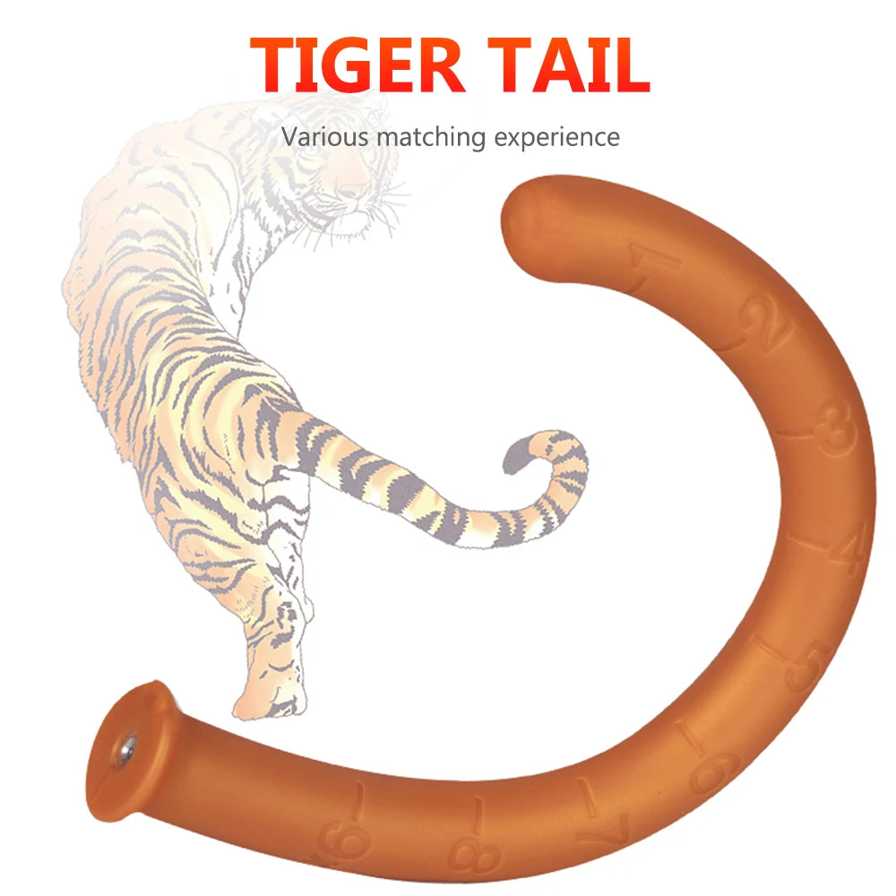 Dog Dildo With Silicone Butt Plug Long Tail Cosplay BDSM Adult Sex Games Long Anal Plug Animal Dildos For Women Penis Buttplug