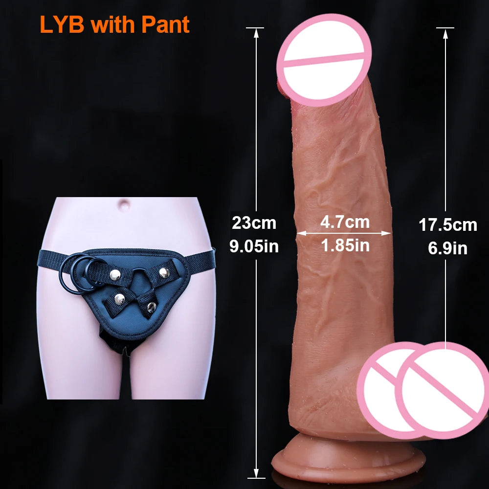 Realistic Dildos for Women Skin Testicles Dildo Anal Vaginal Stimulation Strapon Big Penis Adult Supplies Sex Toys for Woman