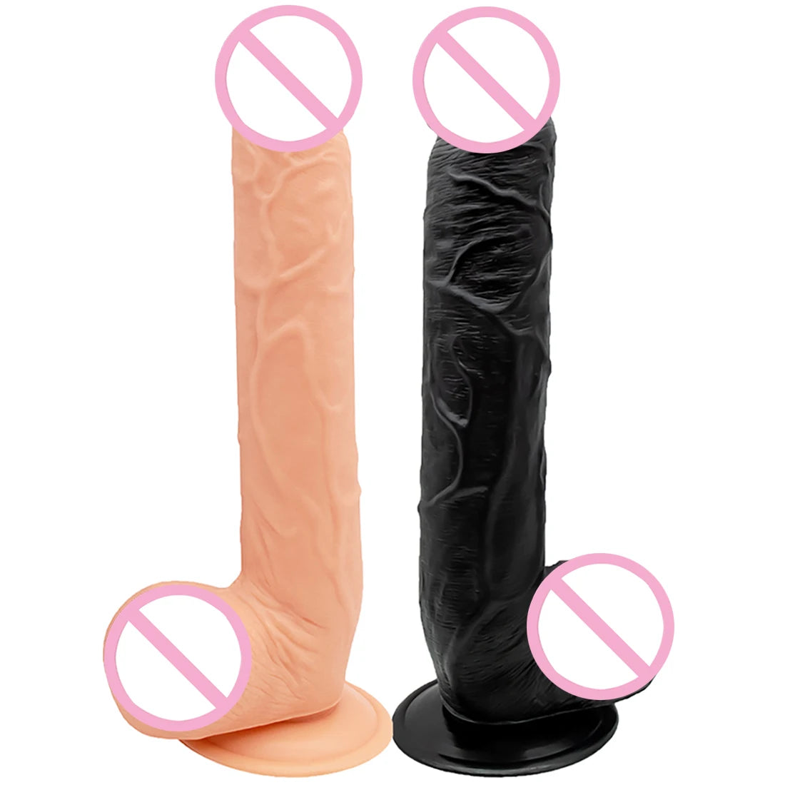 Oversized Realistic Dildos with Suction Cup Soft Skin Feeling Huge Penis Erotic Long Phallus Anal Plug Dick Sex Toys for Women