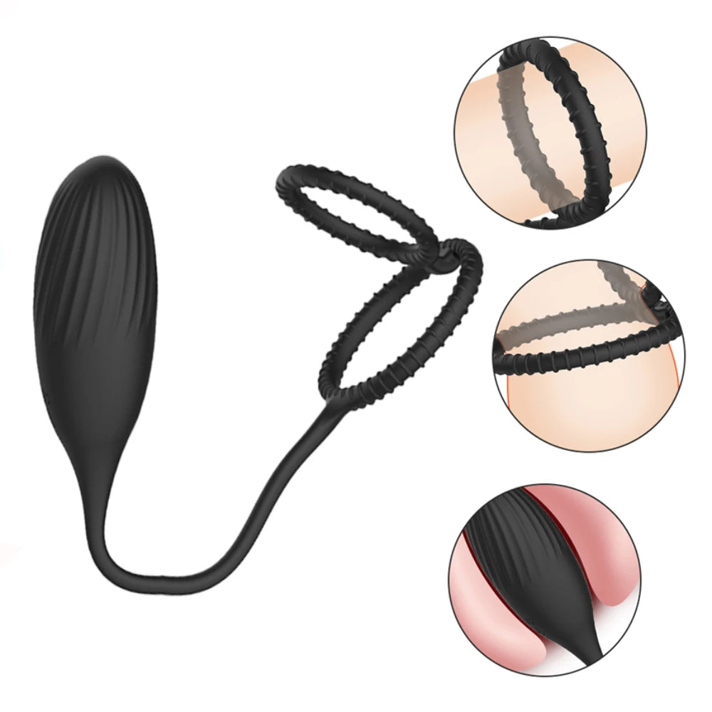 Male Thrusting Prostate Massager Vibrator for Men Gay Anal Plug Delay Ejaculation Wireless Remote Butt Plug Sex Toy for Couples