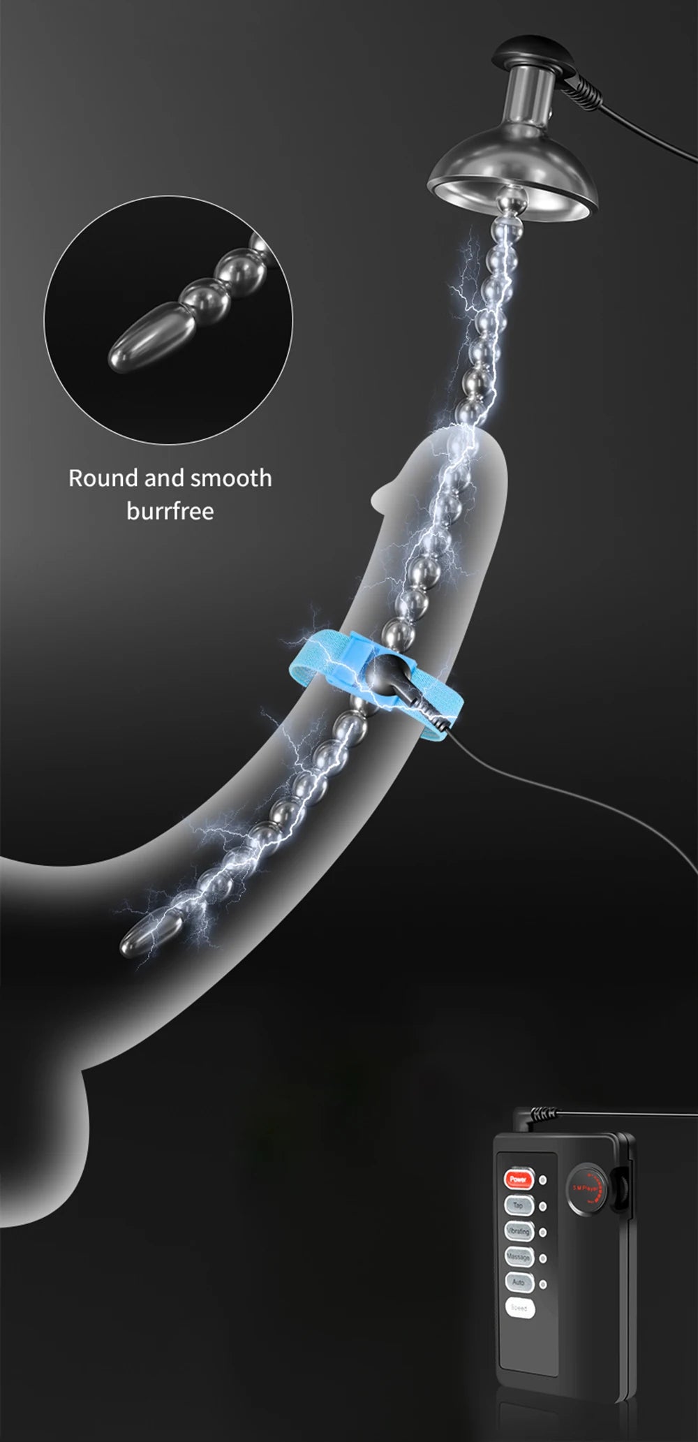 Male Masturbator Electro Shock Horse Eye Stick Penis Plug Bead Stimulator Adult Urethral Dilation Extender Plug Sex Toys For Men