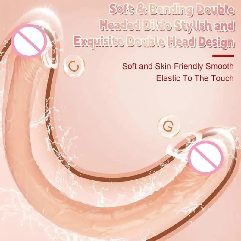 Double Head Dildo Big Penis Anal Plug Huge Vaginal Stimulator Sex Toys for Lesbian Couples Gay Realistic 44cm Dildo Long Jelly