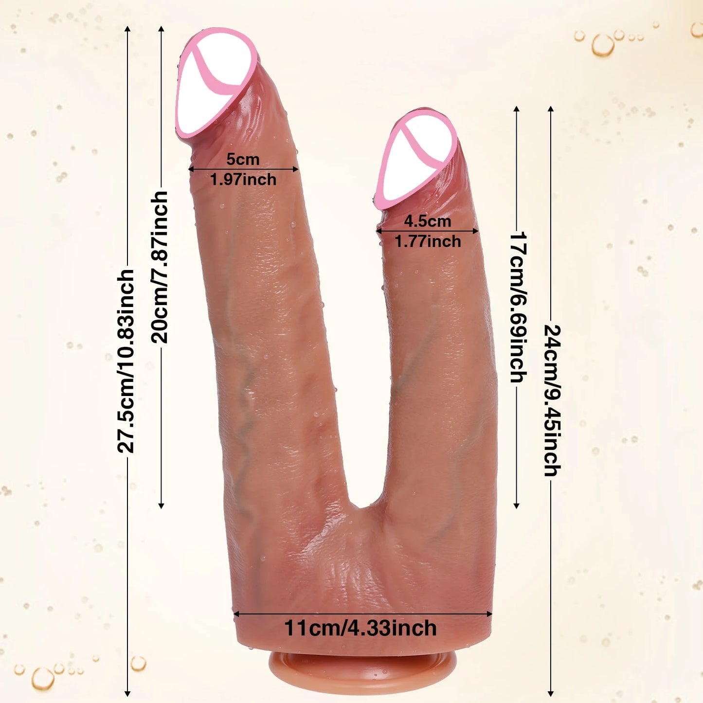 Realistic Double Ended Dildo Sex Toys for Women Couples Dual Sided Headed Penetration Dildos Penile Adult toy Big Dcik Butt Plug