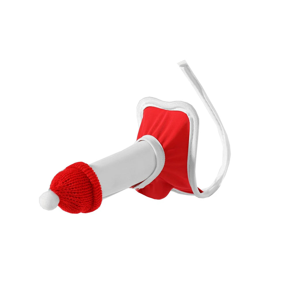 Sex Toy for Christmas decorations, Mens Christmas C-string Underwear for Sex tool, Hollow-out Front Mini Hat Mini Briefs for Xma