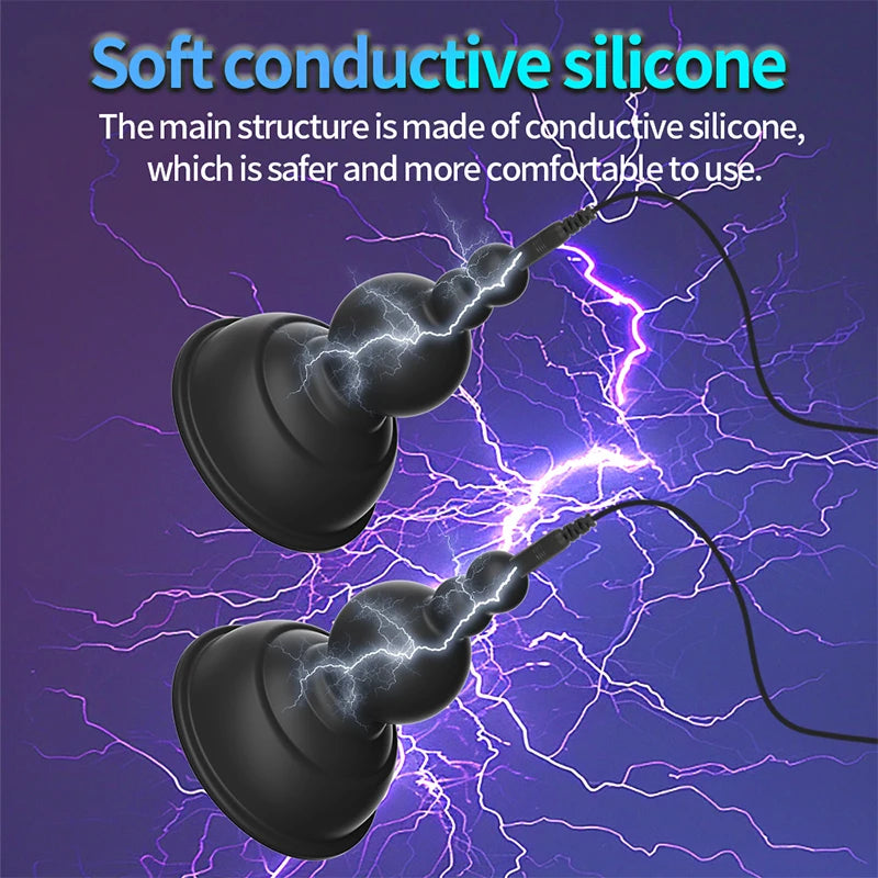 Powerful Breast Pump Sex Toy For Women Men Gay Electric Shock Pulse Breast Pump Vaginal Pump Electro Shock Orgasmic Masturbation