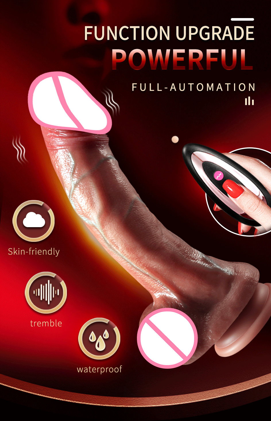 Realistic Vibration Dildo Telescopic Penis Anal Plug Vibration Female Suction Cup Masturbation Sexmachine Sex Toys For Women 18+