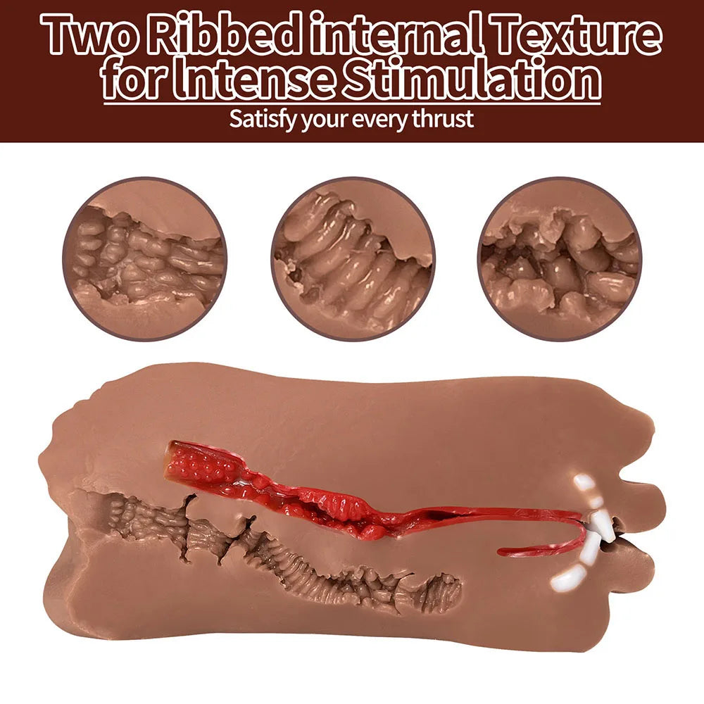 2 in 1 Pocket Pussy Male Masturbator Adult Sex Toys For Men Penis Stimulation Male Blowjob Stroker Toy