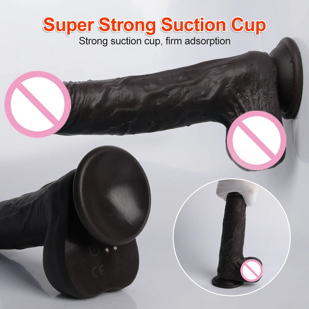 Penis Vibrator Realistic Black Dildo Sex Toy For Woman Telescopic Dick Toy Artificial Penis G Spot Vibator Thrusting Sexy Toy