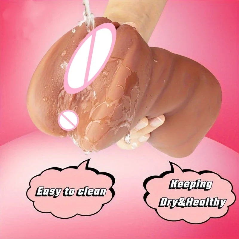 3 IN 1 Male Sex Toy - Deep Throat + Artificial Real Pussy + Realistic Rubber Vagina, Oral Blowjob Masturbator for Men