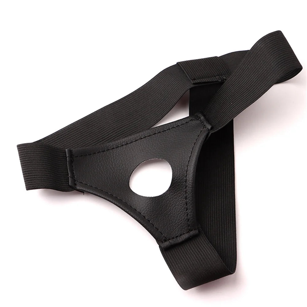 Men Strap On Dildo Panties Wearable Hollow Penis Lengthen Sleeve Strapon Harness Belt for Man Sex Toys For Woman