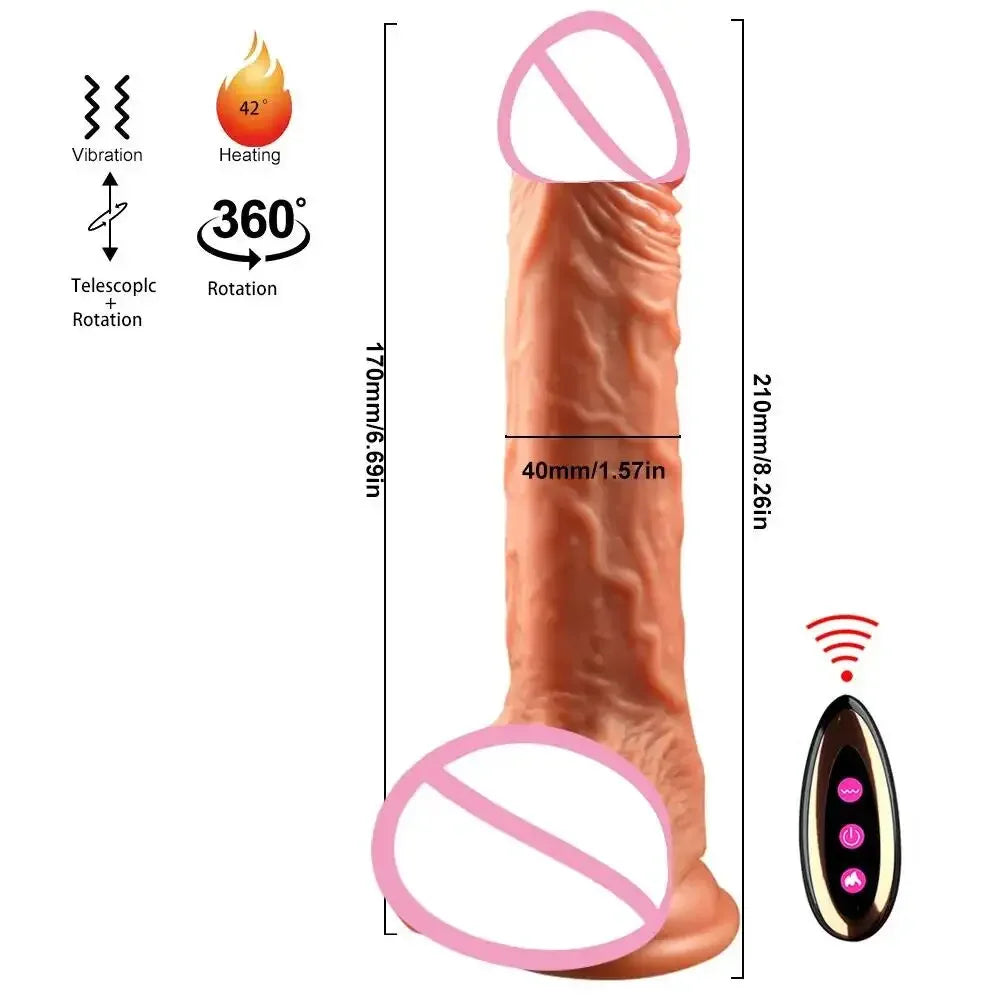 Big Vibrator Dildo for Women Heating Thrusting Realistic Penis Sex Toys Artificial Rubber Dick Adult Toys Soft Dildos Vibrators