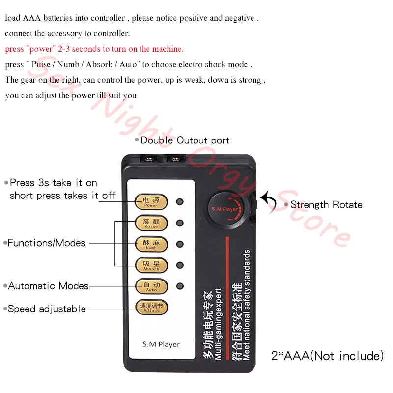 Electro Shock Penis Massager Vibrator Sex Toy for Men Glans Stimulate E-stim Penis Trainer Ring Delayed Ejaculation Penis Sleeve