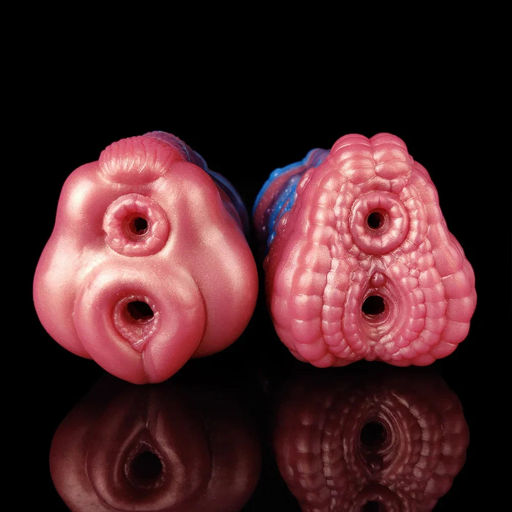 HMYAD Men Masturbator Silicone Sex Toy For Adult 18+ Anal Vaginal Dual Channel Penis Stimulator Massager Pussy Fetish