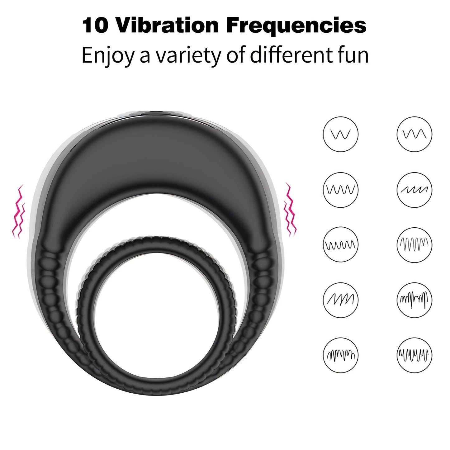 Vibrator Cock Ring Penis Cock Ring for Man adjustable Ejaculation Stimulator Sex Toy for Men Couple Ring Penis Toy for Adult 18
