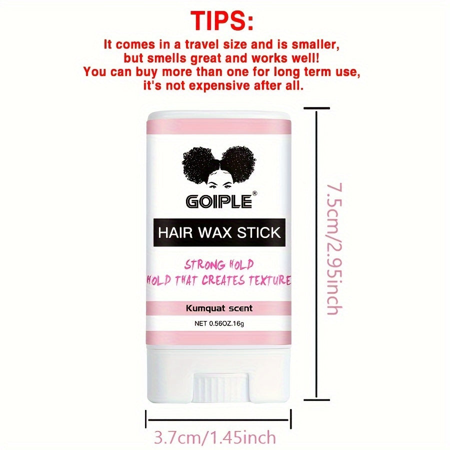 1pc Wax Stick for Hair, Hair Pomade Stick Long-Lasting Styling Wax Stick, Hair Wax Stick Smoothing & Slick Stick for Hair Wigs, Styling Waxes for Fly Away & Edge Frizz Hair