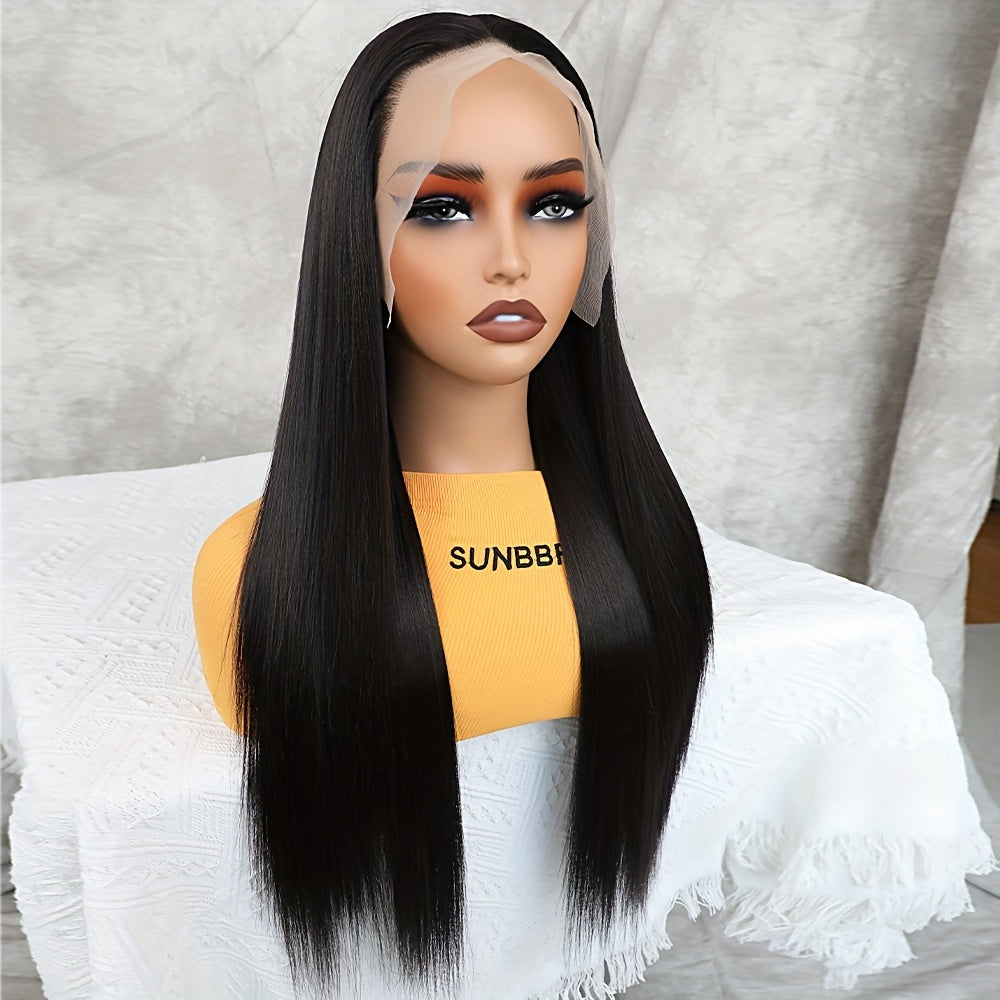 Synthetic 13x6 Lace Front Wigs 180 Density HD Lace Frontal Wigs For Women Long Straight Wigs Straight Hair Heat Resistant Fiber Hair Synthetic Lace Front Wigs 28inch