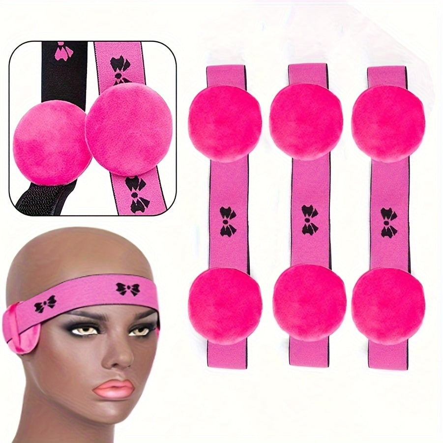 1pc/3pcs Elastic Headband For Wigs With Ear Protector, Adjustable Edge Scarf Elastic Headband For Lace Wigs