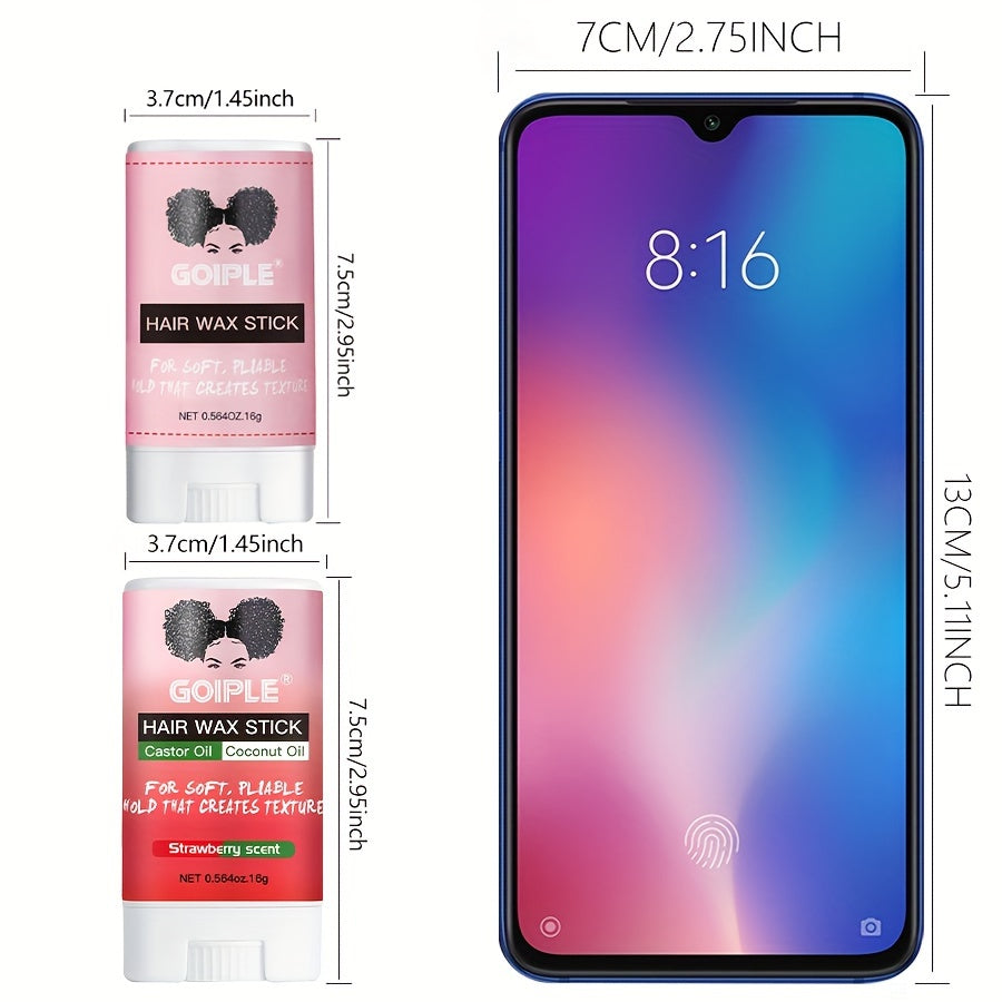 1pc Wax Stick for Hair, Hair Pomade Stick Long-Lasting Styling Wax Stick, Hair Wax Stick Smoothing & Slick Stick for Hair Wigs, Styling Waxes for Fly Away & Edge Frizz Hair