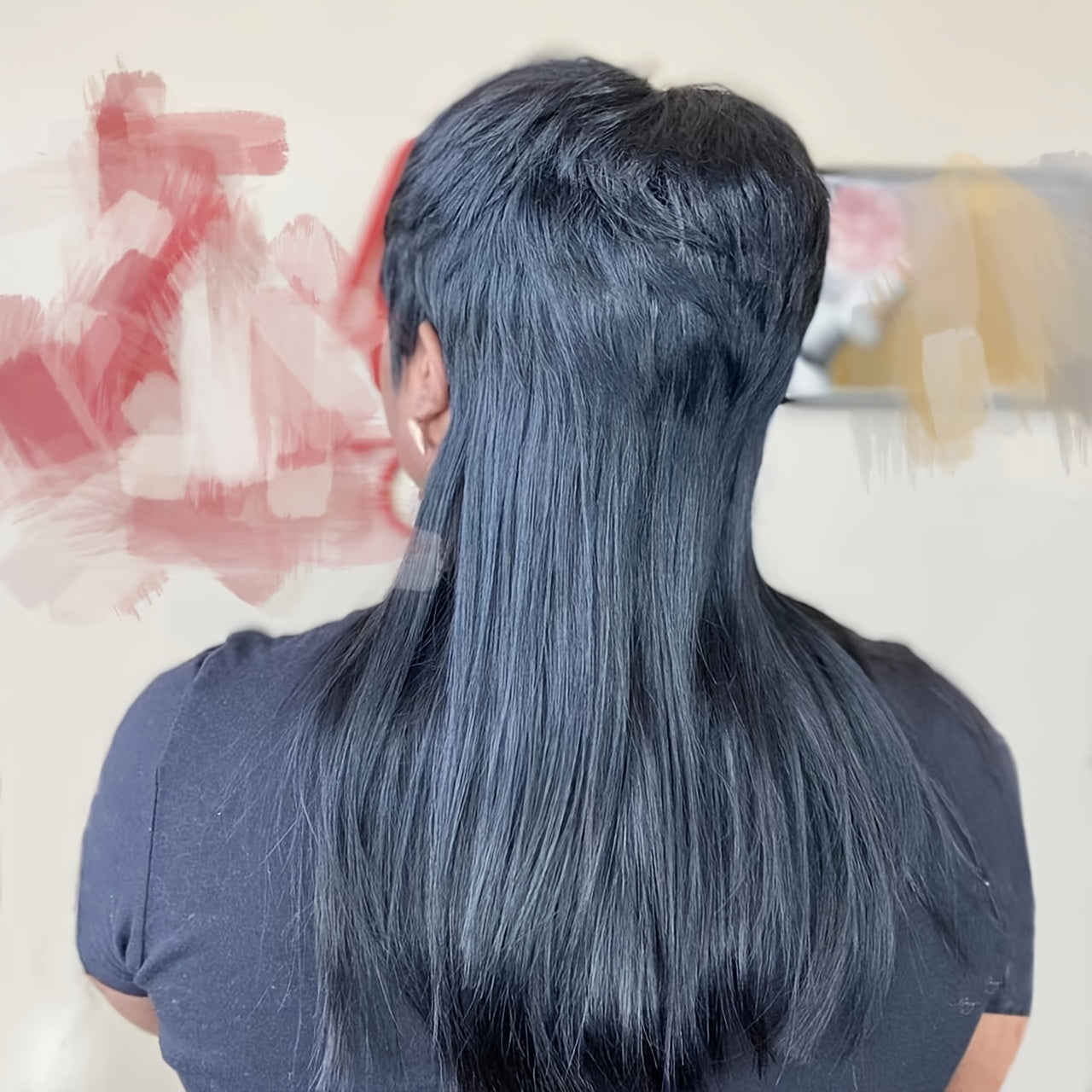 Mullet Wig Pixie Cut Synthetic Wigs With Bangs For Women Long Wig