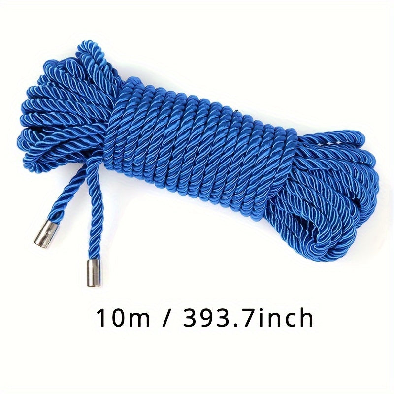 10m/393in Long Metal Head Soft Bondage Rope For BDSM Restraint Roleplay - Erotic Toys For Couples Adult Game