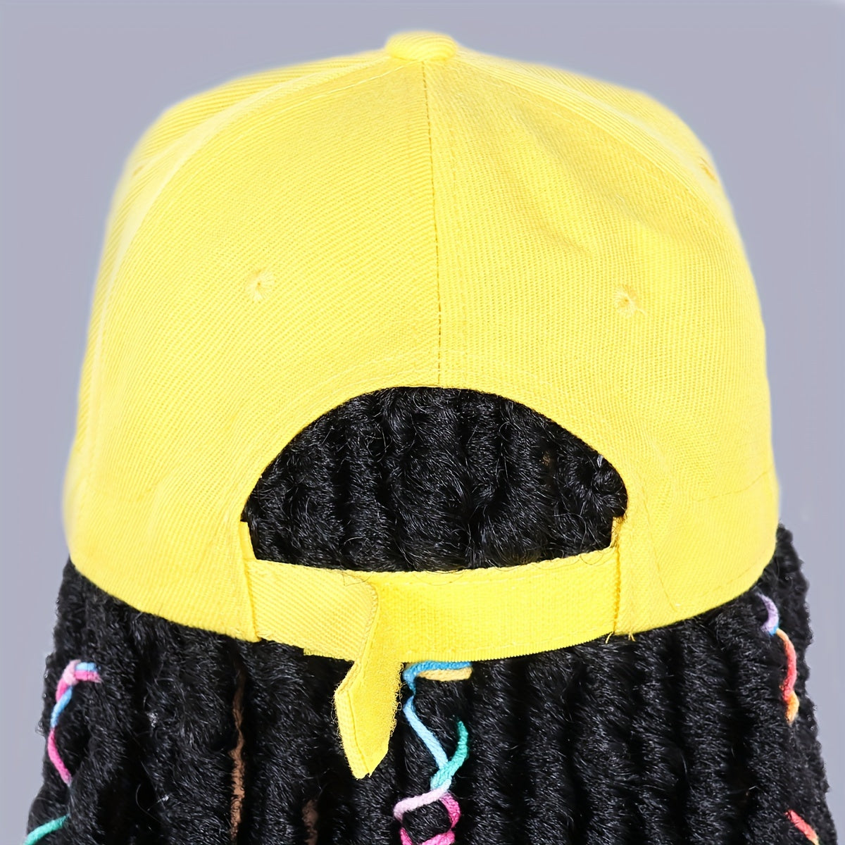 Hat Wigs 12 Inch Dreadlock Wigs With Black Baseball Cap Synthetic Fiber Hair Extensions With Hat Attatched For Women