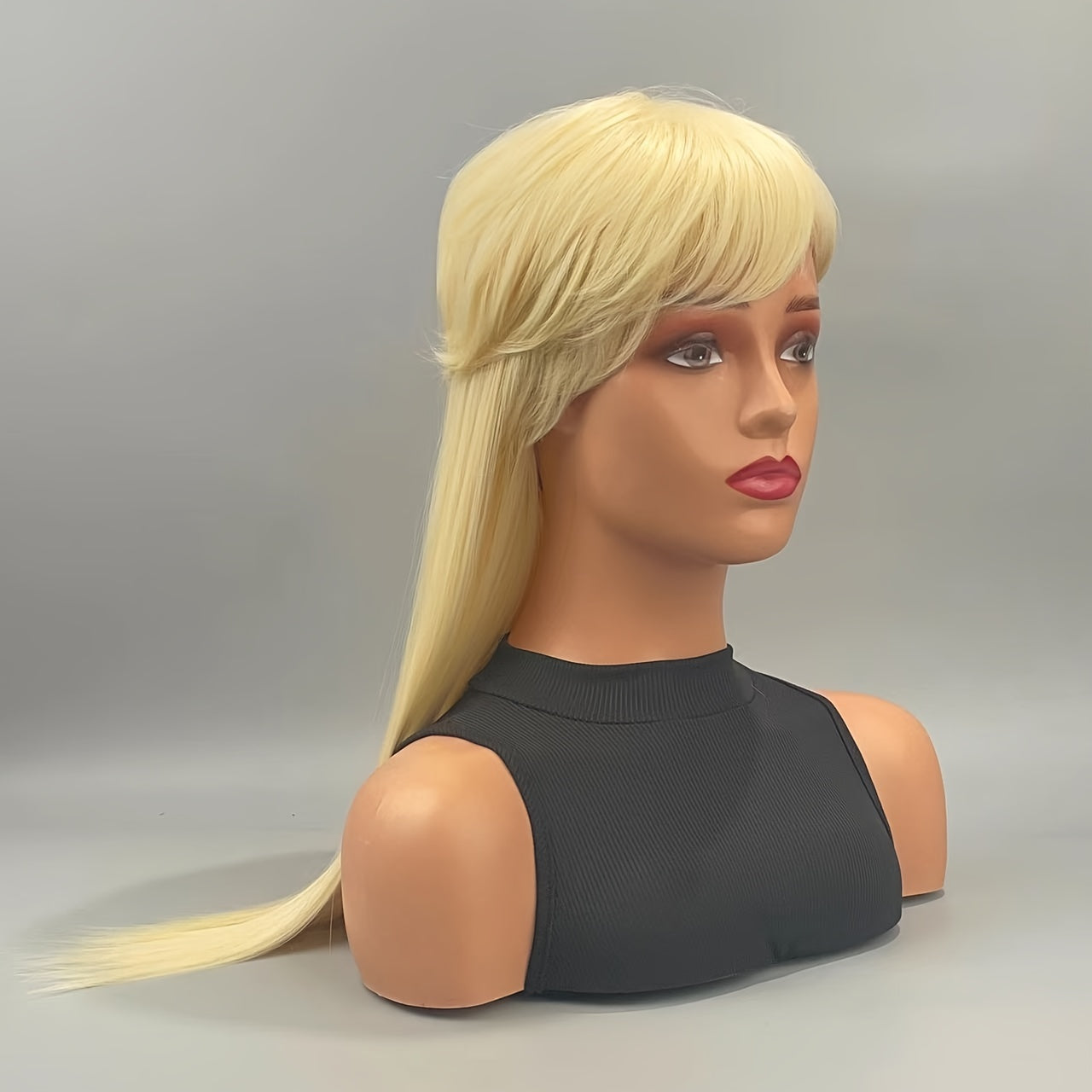 Mullet Wig Pixie Cut Synthetic Wigs With Bangs For Women Long Wig