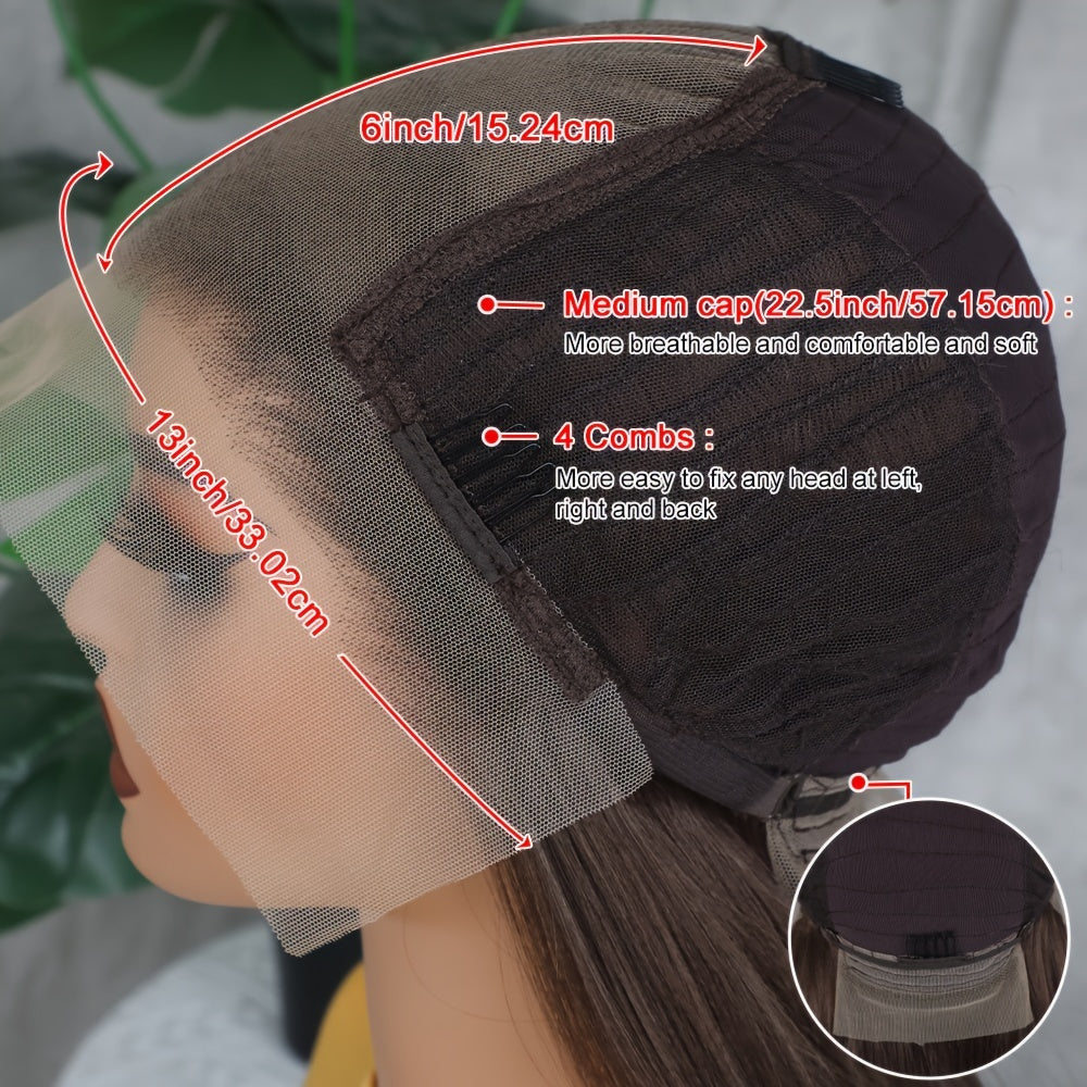 Synthetic 13x6 Lace Front Wigs 180 Density HD Lace Frontal Wigs For Women Long Straight Wigs Straight Hair Heat Resistant Fiber Hair Synthetic Lace Front Wigs 28inch