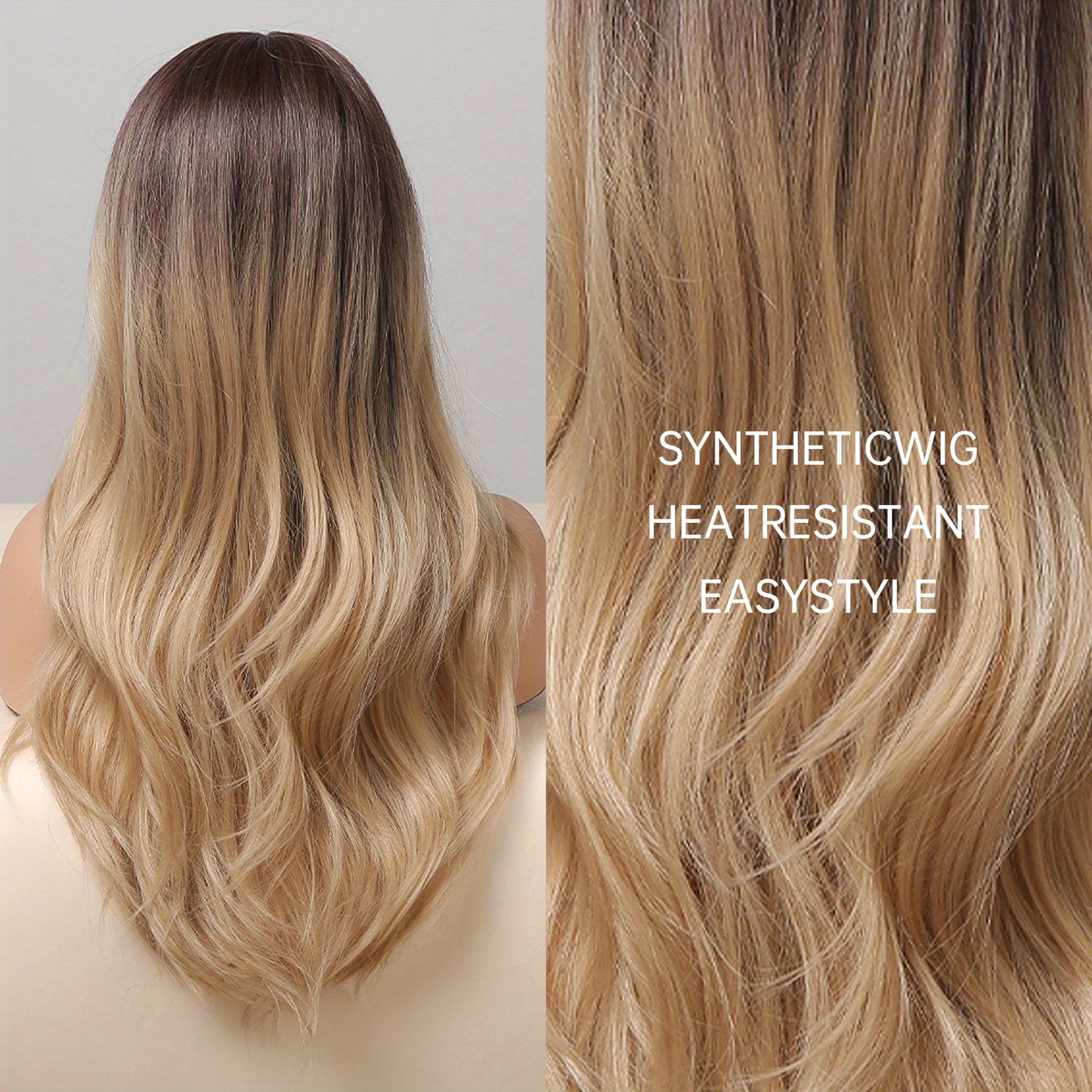 [Pink Hair Wigs] Pink 24 Inch Synthetic Fiber Hair Wigs With Bangs | Long Body Wave Hair Wigs For Women Girls | For Daily Party Cosplay Use Music Festival